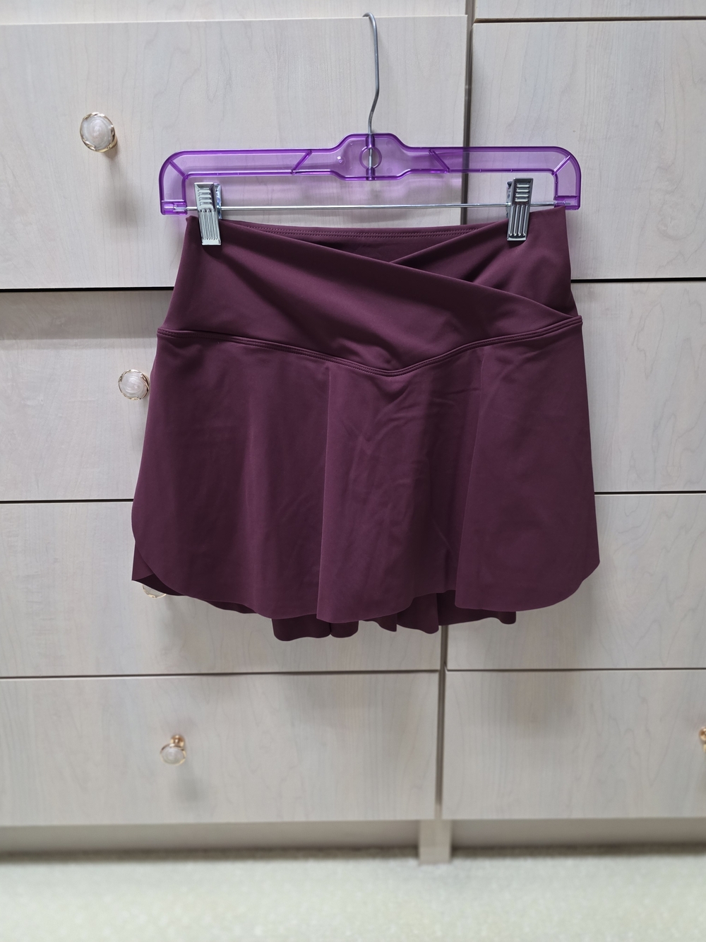 Halara Plum Cross-Waist Athletic Skirt